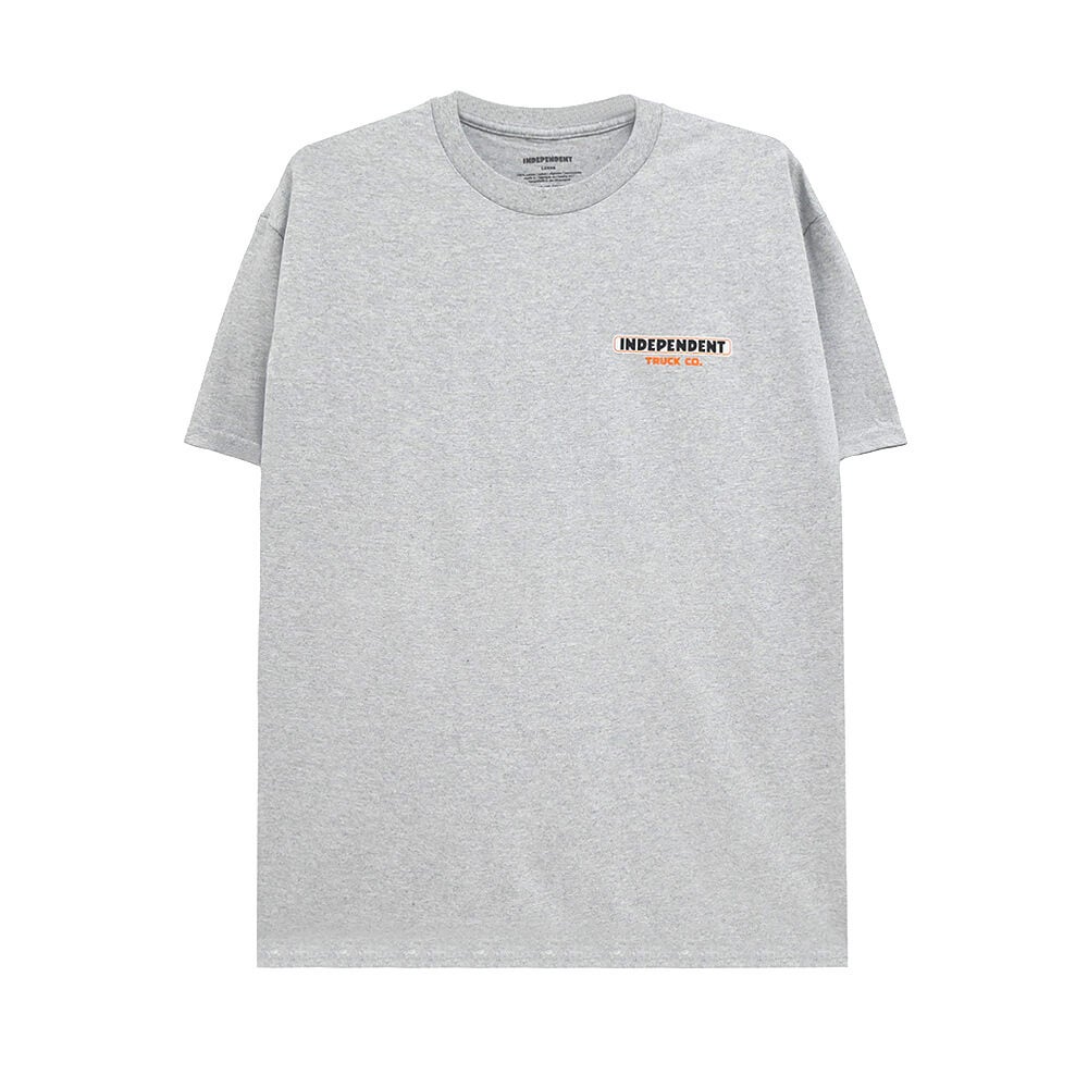  INDEPENDENT T-SHIRT インディペンデント Tシャツ BUILT TO GRIND HARD HEAD GREY スケートボード スケボー 1