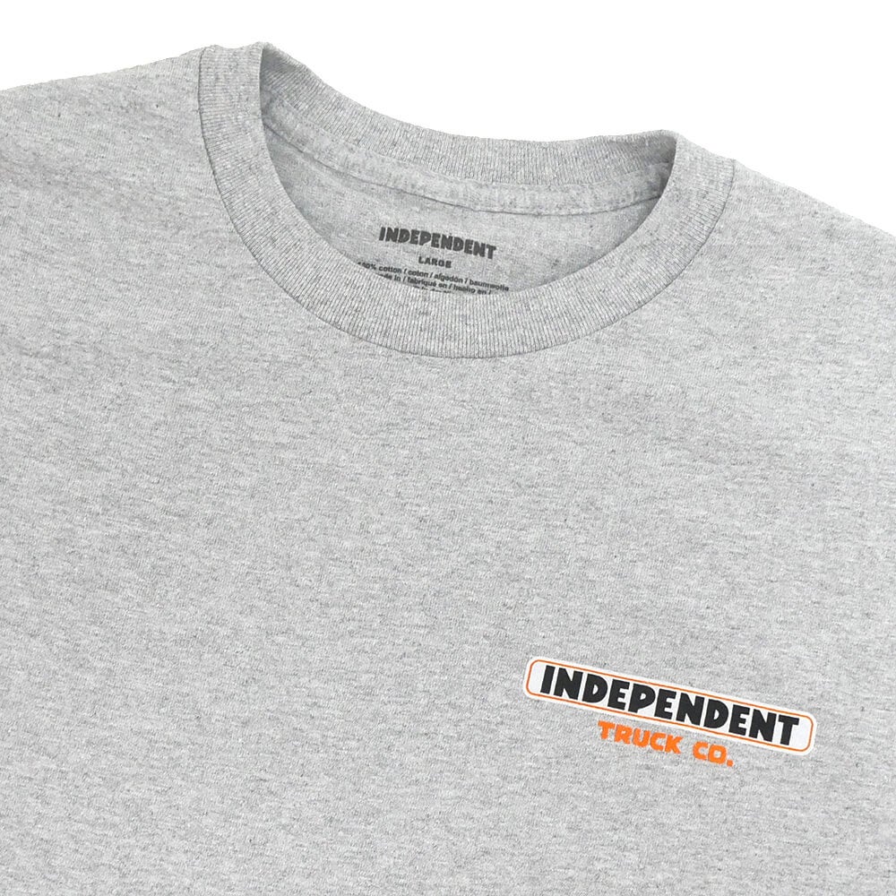  INDEPENDENT T-SHIRT インディペンデント Tシャツ BUILT TO GRIND HARD HEAD GREY スケートボード スケボー 2