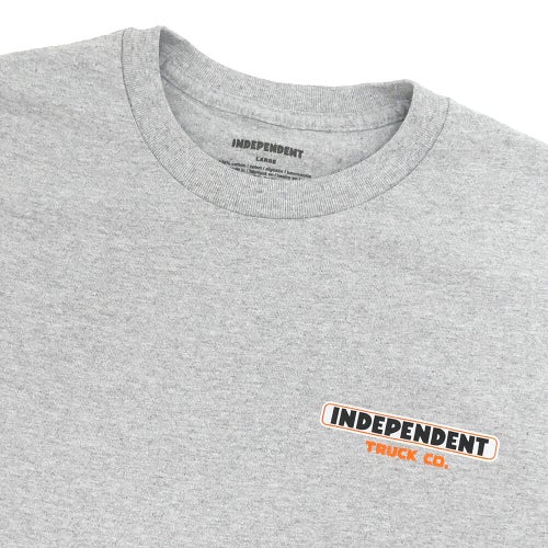  INDEPENDENT T-SHIRT インディペンデント Tシャツ BUILT TO GRIND HARD HEAD GREY スケートボード スケボー 2