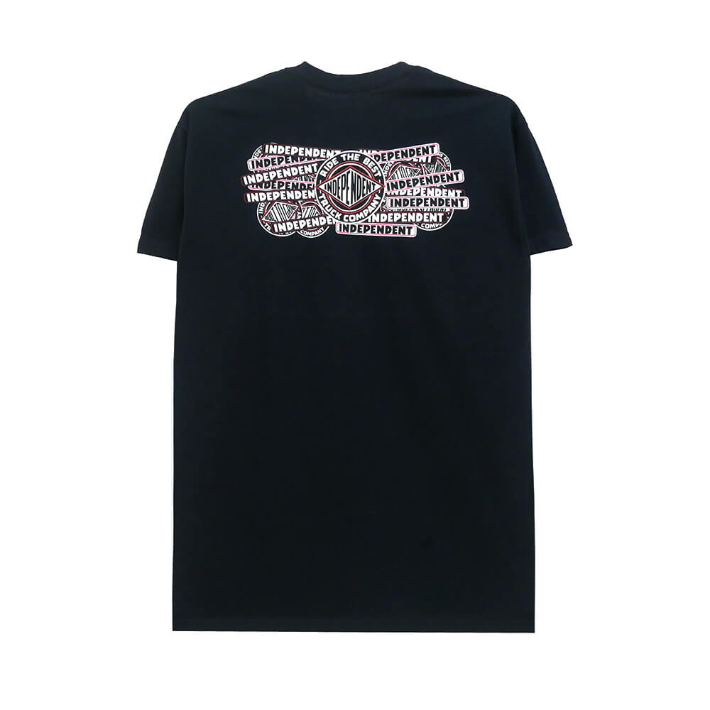 INDEPENDENT T-SHIRT インディペンデント Tシャツ STICKER SLAP BLACK スケートボード スケボー 
