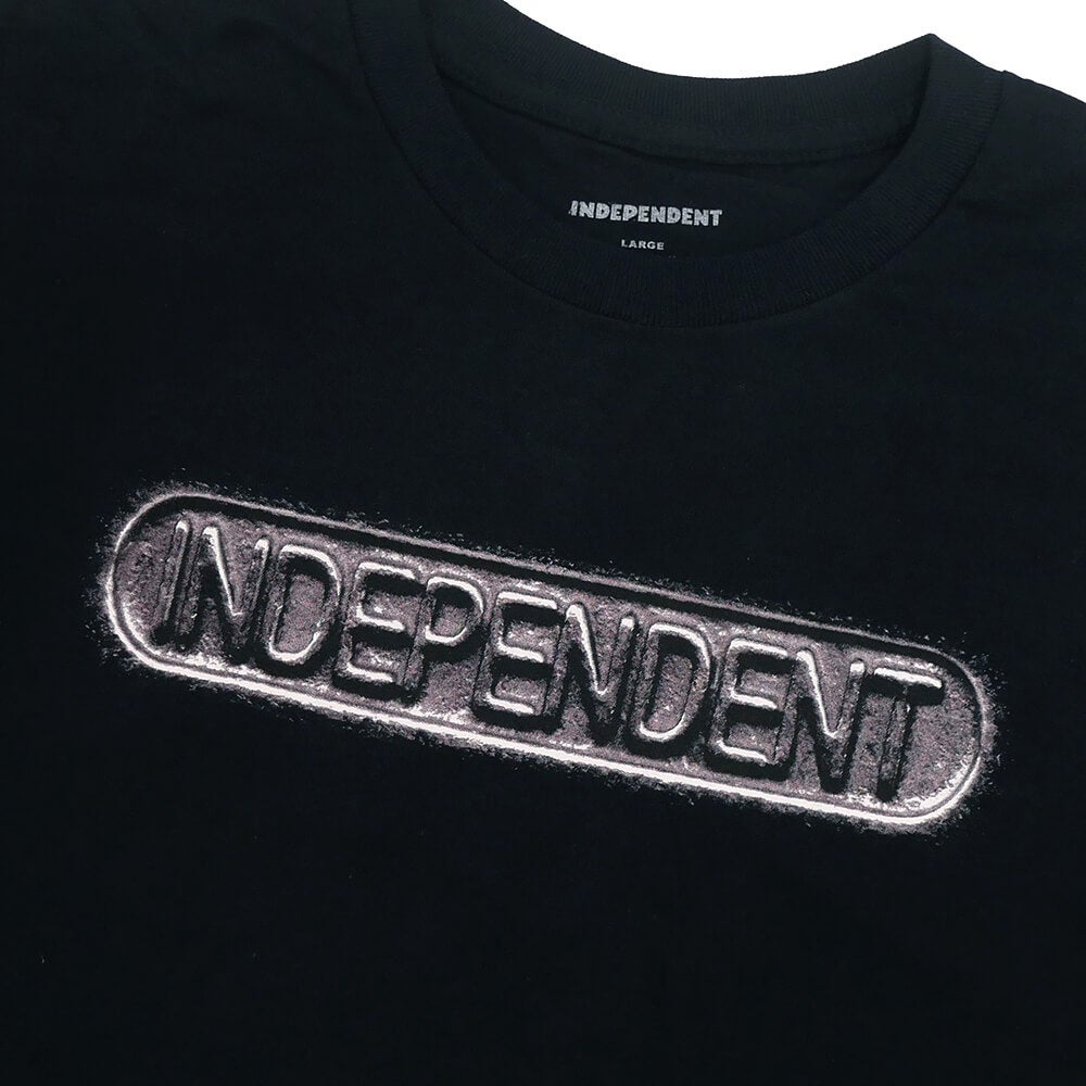  INDEPENDENT T-SHIRT インディペンデント Tシャツ SAND CAST BLACK スケートボード スケボー 1