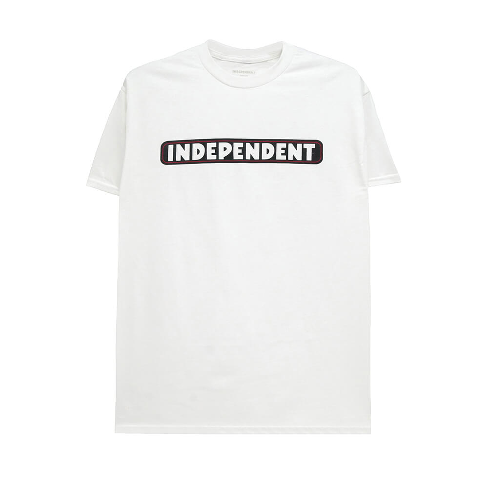 INDEPENDENT T-SHIRT インディペンデント Tシャツ BAR LOGO WHITE スケートボード スケボー 
