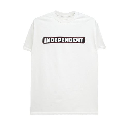 INDEPENDENT T-SHIRT インディペンデント Tシャツ BAR LOGO WHITE スケートボード スケボー 