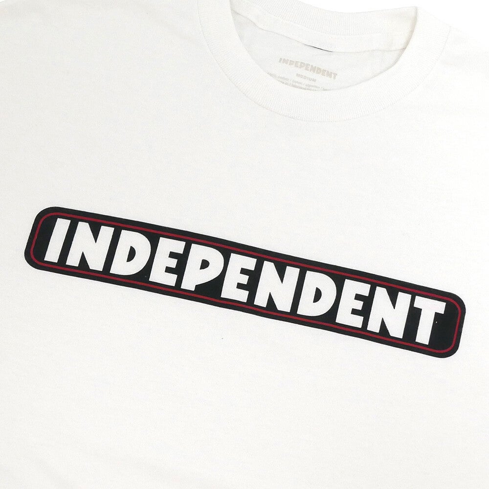 INDEPENDENT T-SHIRT インディペンデント Tシャツ BAR LOGO WHITE スケートボード スケボー 1