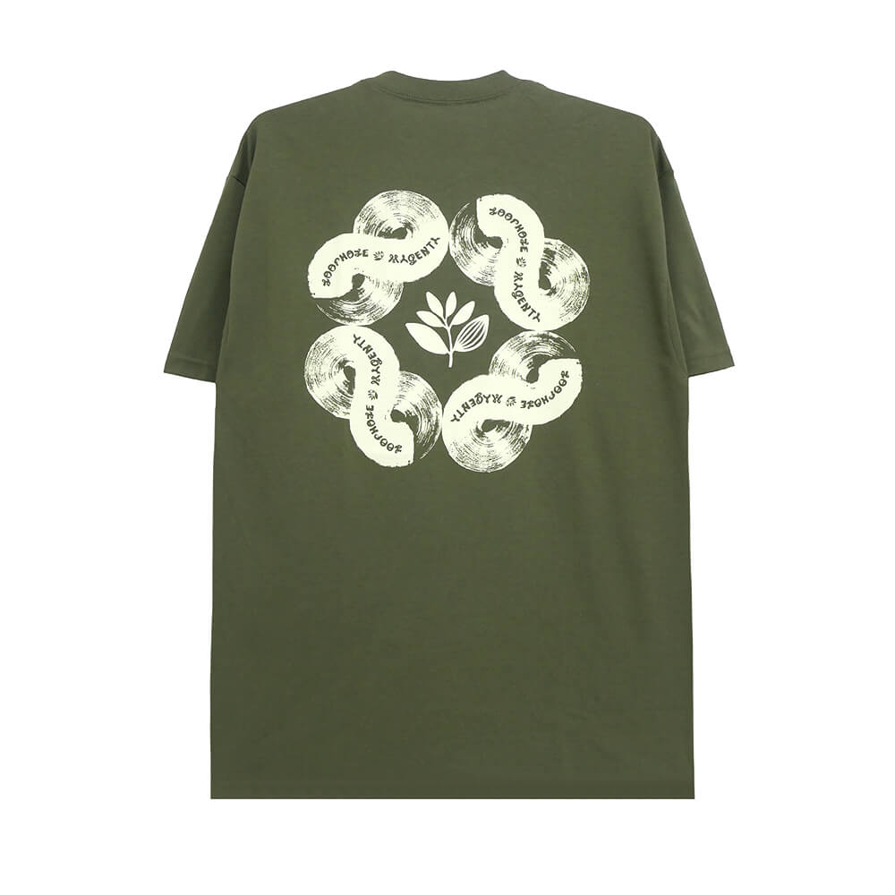 LOOP HOLE T-SHIRT ループホール Tシャツ MAGENTA BRUSH ARMY スケートボード スケボー 
