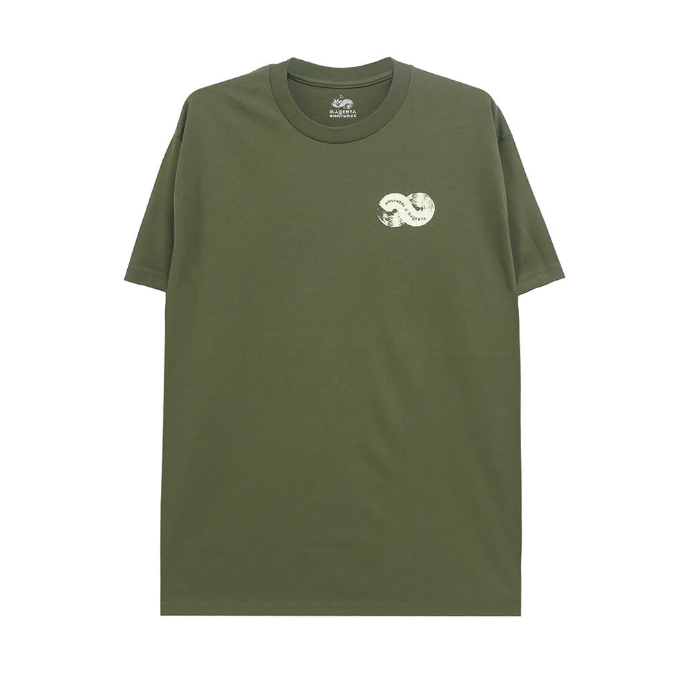 LOOP HOLE T-SHIRT ループホール Tシャツ MAGENTA BRUSH ARMY スケートボード スケボー 1