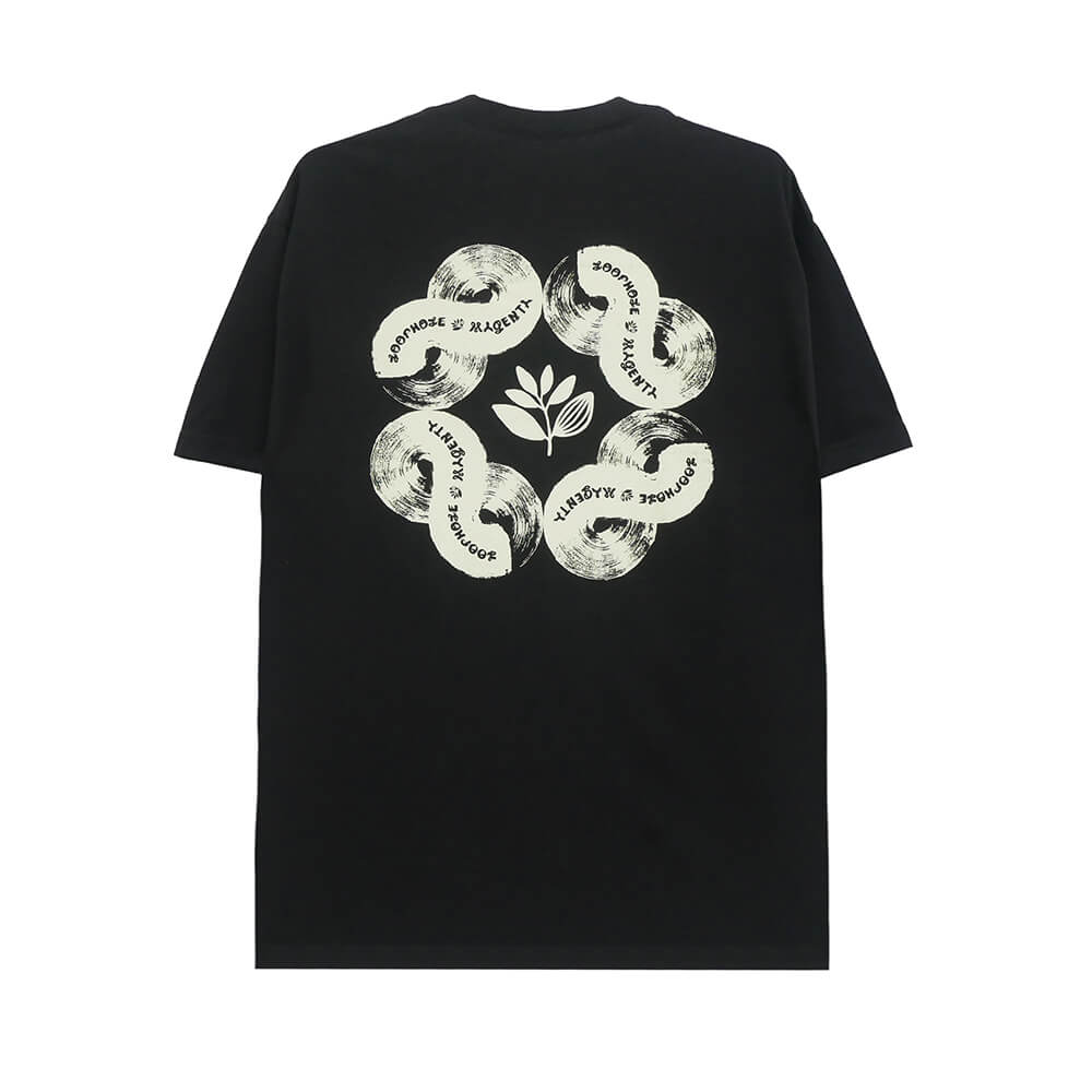 LOOP HOLE T-SHIRT ループホール Tシャツ MAGENTA BRUSH BLACK スケートボード スケボー 