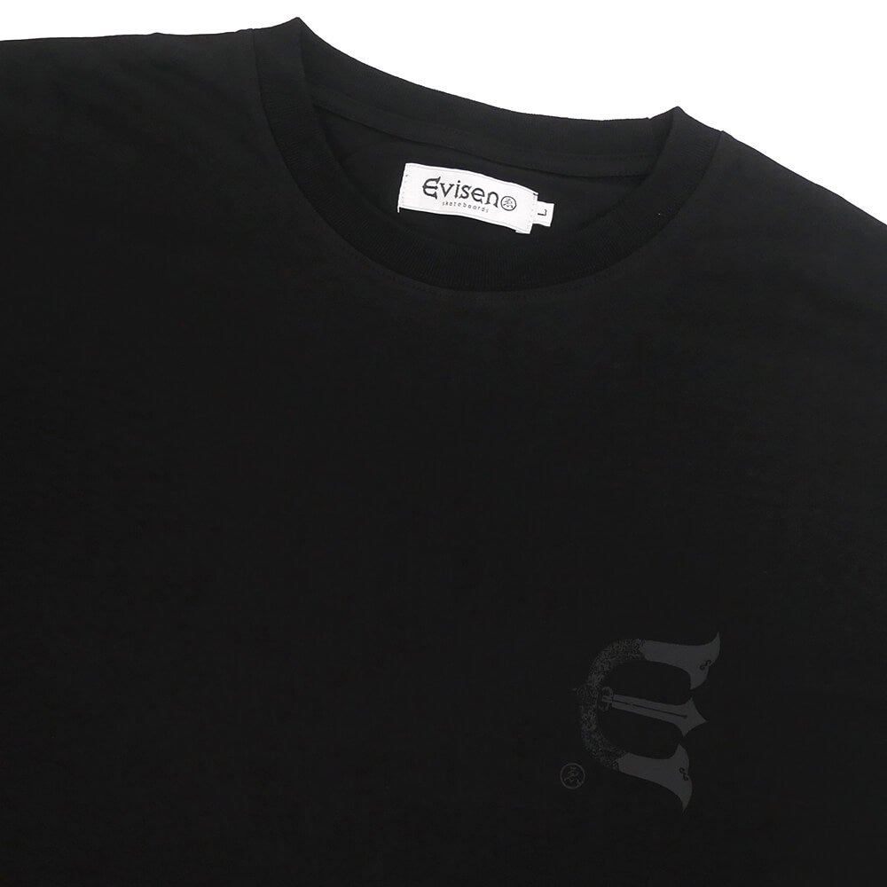 EVISEN T-SHIRT エビセン Tシャツ EVI TARO BLACK スケートボード スケボー 2