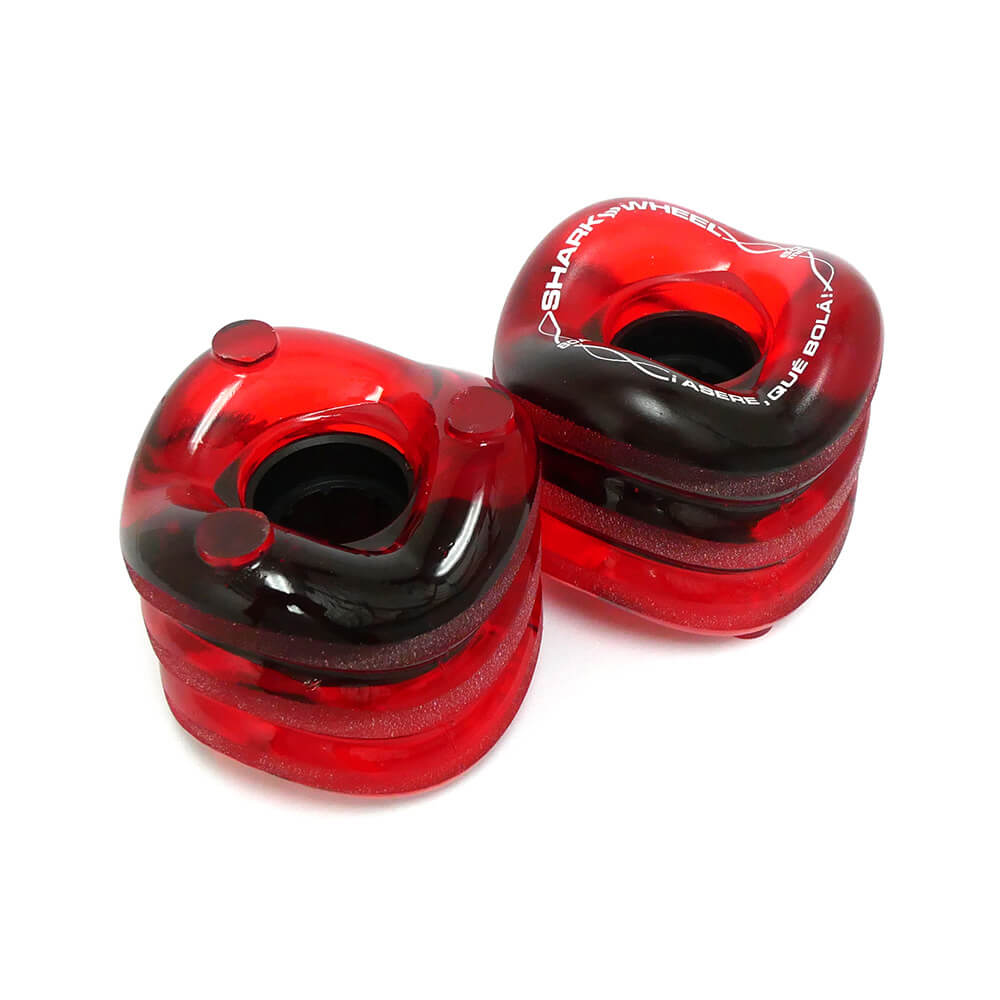 SHARK WHEEL シャークウィール ソフトウィール（クルーザー） CALIFORNIA ROLL（78A）YOJANY PEREZ TRANSPARENT RED 60mm スケートボード スケボー　2