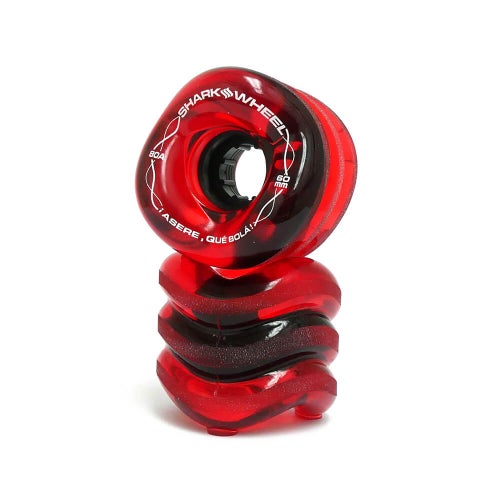 SHARK WHEEL シャークウィール ソフトウィール（クルーザー） CALIFORNIA ROLL（78A）YOJANY PEREZ TRANSPARENT RED 60mm スケートボード スケボー　3