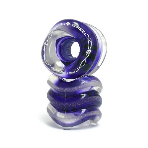 SHARK WHEEL シャークウィール ソフトウィール（クルーザー） CALIFORNIA ROLL（78A）CLEAR PURPLE HUB 60mm スケートボード スケボー　3