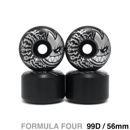 SPITFIRE WHEEL スピットファイヤー ウィール FORMULA FOUR（F4）99D RADIAL FULL DEATHMASK II 黒 56mm スケートボード スケボー 1