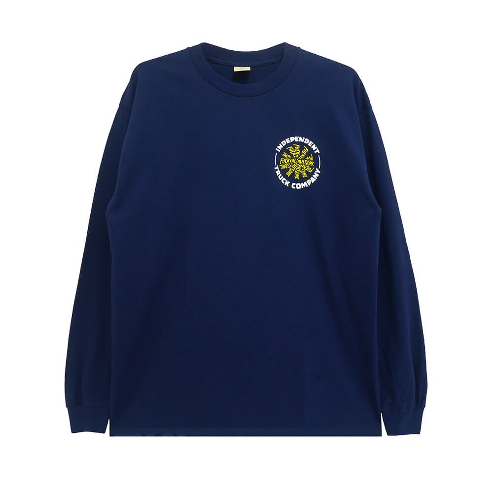 FUCKING AWESOME LONG SLEEVE インディペンデント ロングスリーブTシャツ FA x INDEPENDENT HOSTAGE NAVY スケートボード スケボー 1