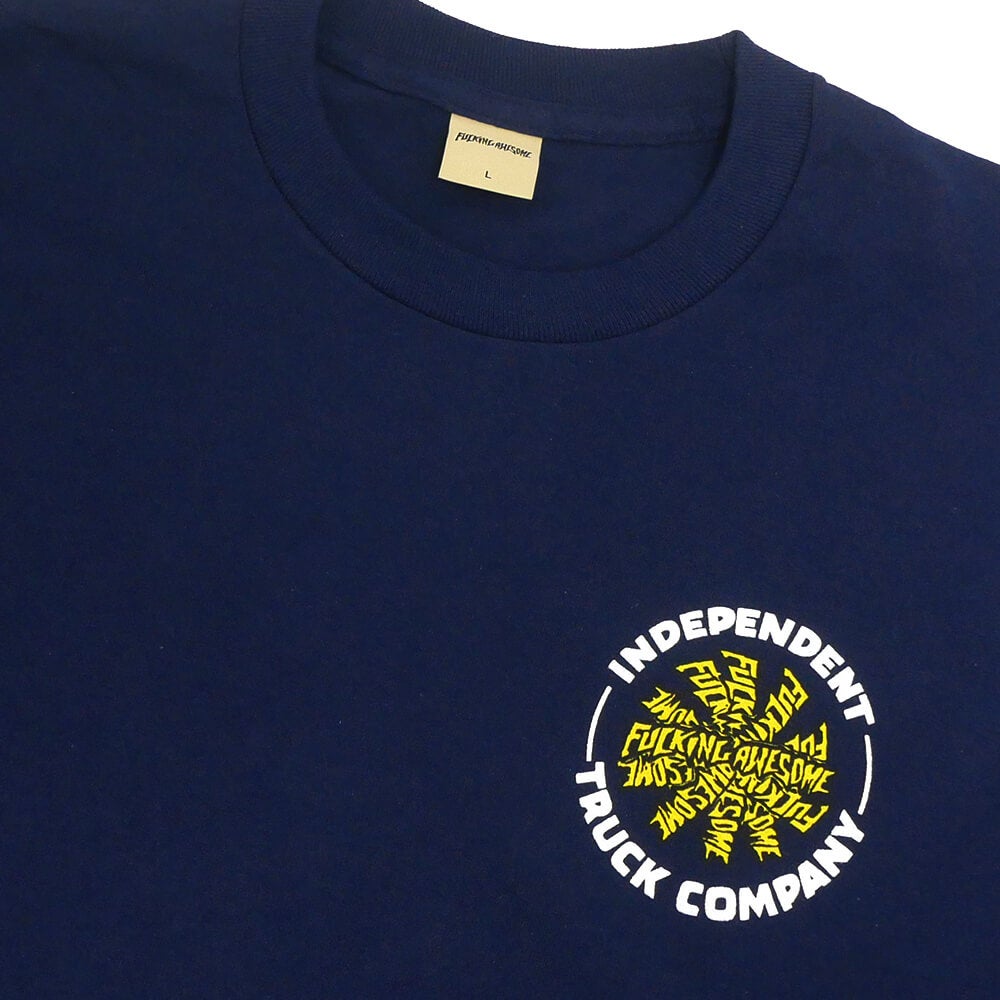 FUCKING AWESOME LONG SLEEVE インディペンデント ロングスリーブTシャツ FA x INDEPENDENT HOSTAGE NAVY スケートボード スケボー 2