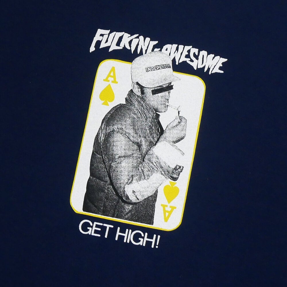  FUCKING AWESOME T-SHIRT ファッキンオーサム Tシャツ FA x INDEPENDENT GET HIGH NAVY スケートボード スケボー 1
