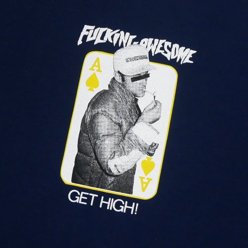  FUCKING AWESOME T-SHIRT ファッキンオーサム Tシャツ FA x INDEPENDENT GET HIGH NAVY スケートボード スケボー 1