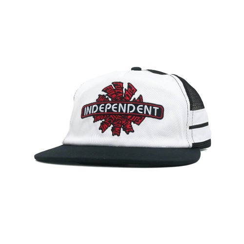 FUCKING AWESOME MESHCAP ファッキンオーサム メッシュキャップ FA x INDEPENDENT SPIRAL LOGO TRUCKER WHITE/BLACK スケートボード スケボー 