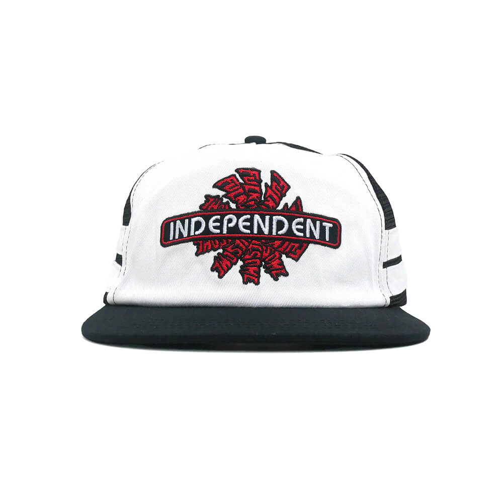 FUCKING AWESOME MESHCAP ファッキンオーサム メッシュキャップ FA x INDEPENDENT SPIRAL LOGO TRUCKER WHITE/BLACK スケートボード スケボー 1