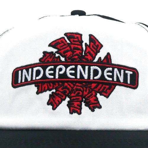 FUCKING AWESOME MESHCAP ファッキンオーサム メッシュキャップ FA x INDEPENDENT SPIRAL LOGO TRUCKER WHITE/BLACK スケートボード スケボー 5
