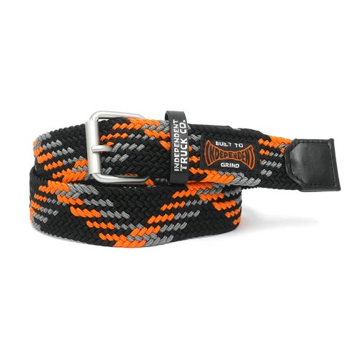 INDEPENDENT BELT インディペンデント ベルト BUILT TO GRIND BELT BLACK/ORANGE スケートボード スケボー 1