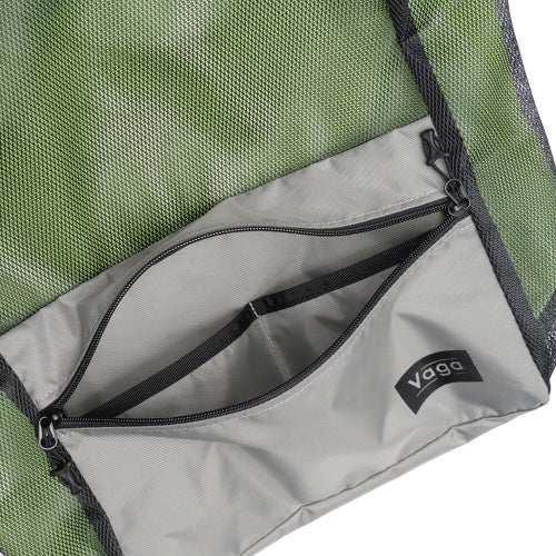 VAGA BACKPACK バガ バックパック リュック MESH SACK GREY/NEON GREEN スケートボード スケボー5