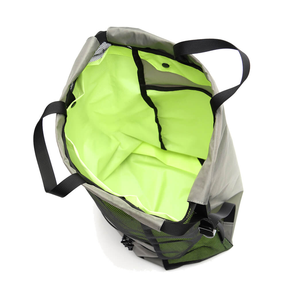 VAGA BACKPACK バガ バックパック リュック MESH SACK GREY/NEON GREEN スケートボード スケボー6