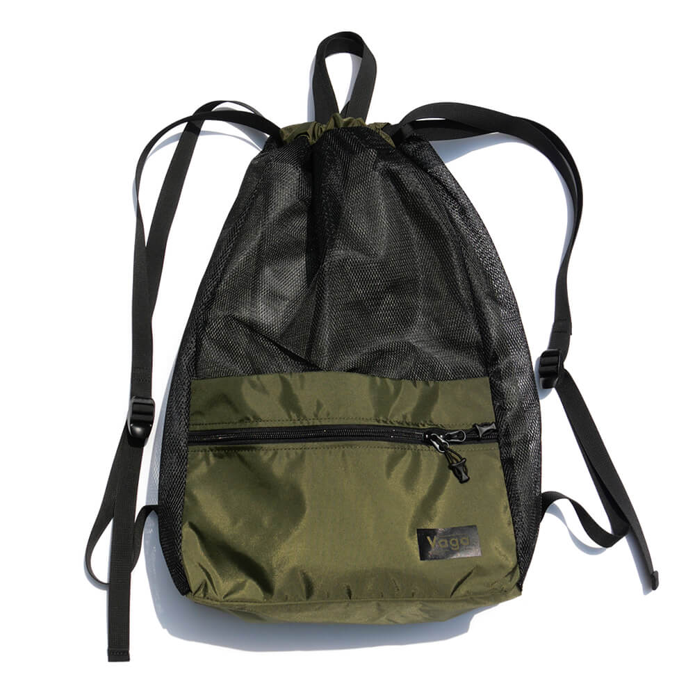 VAGA BACKPACK バガ バックパック リュック MESH SACK OLIVE/SMOKE スケートボード スケボー 1