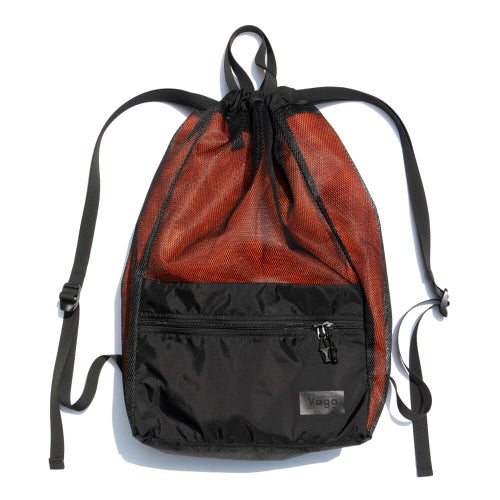 VAGA BACKPACK バガ バックパック リュック MESH SACK BLACK/NEON ORANGE スケートボード スケボー 1