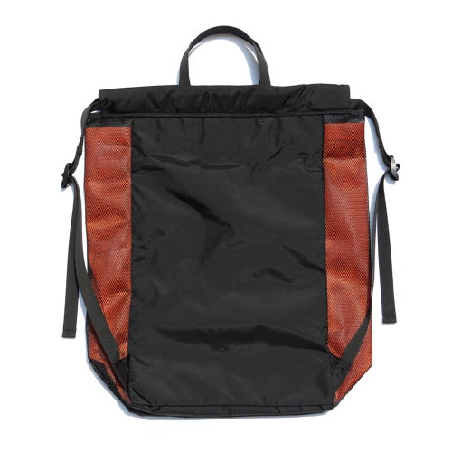 VAGA BACKPACK バガ バックパック リュック MESH SACK BLACK/NEON ORANGE スケートボード スケボー 3