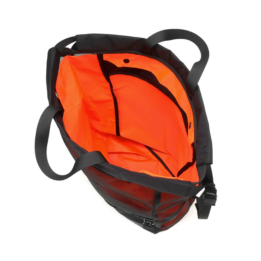 VAGA BACKPACK バガ バックパック リュック MESH SACK BLACK/NEON ORANGE スケートボード スケボー 6