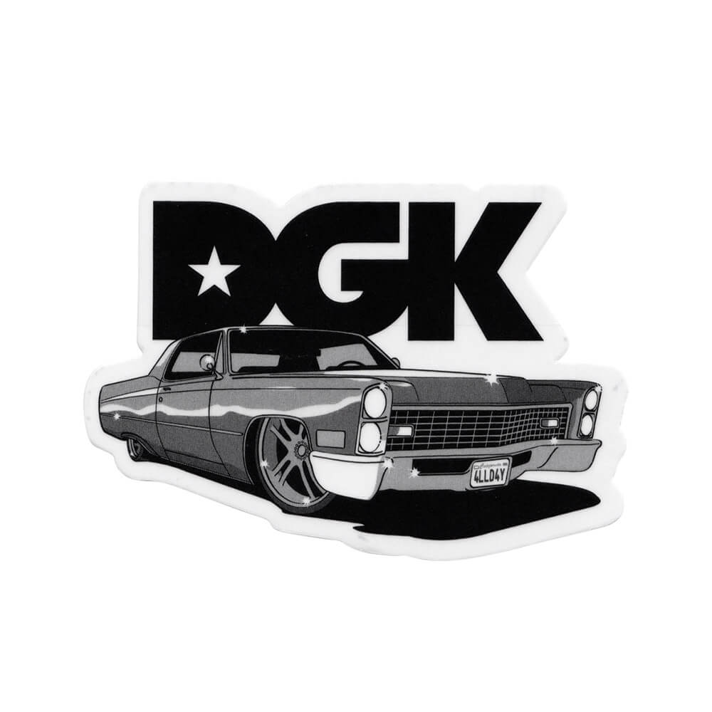 DGK STICKER ディージーケー ステッカー LOW RIDER GREY スケートボード スケボー