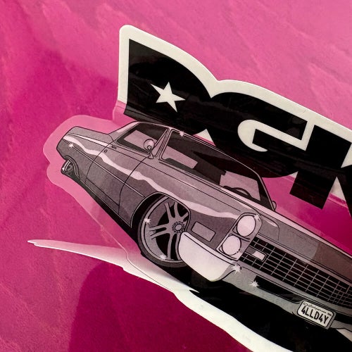 DGK STICKER ディージーケー ステッカー LOW RIDER GREY スケートボード スケボー 01