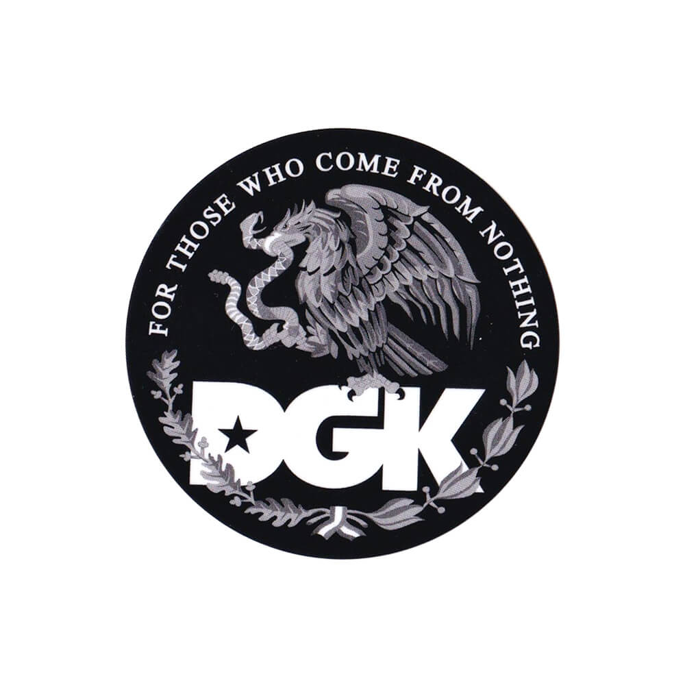 DGK STICKER ディージーケー ステッカー POR VIDA BLACK スケートボード スケボー
