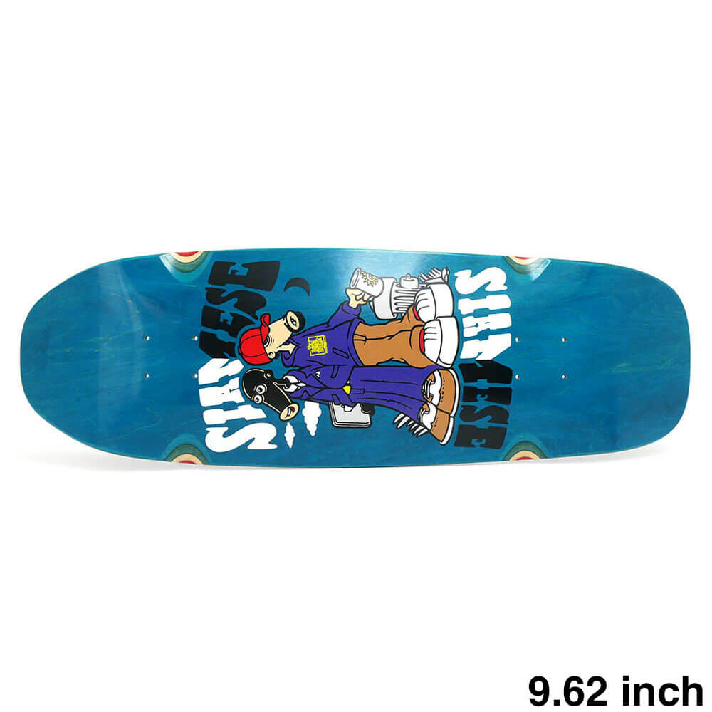 NEW DEAL DECK ニューディール デッキ TEAM SIAMESE EMERALD STAIN 9.62 WHEEL WELLS スケートボード スケボー 1