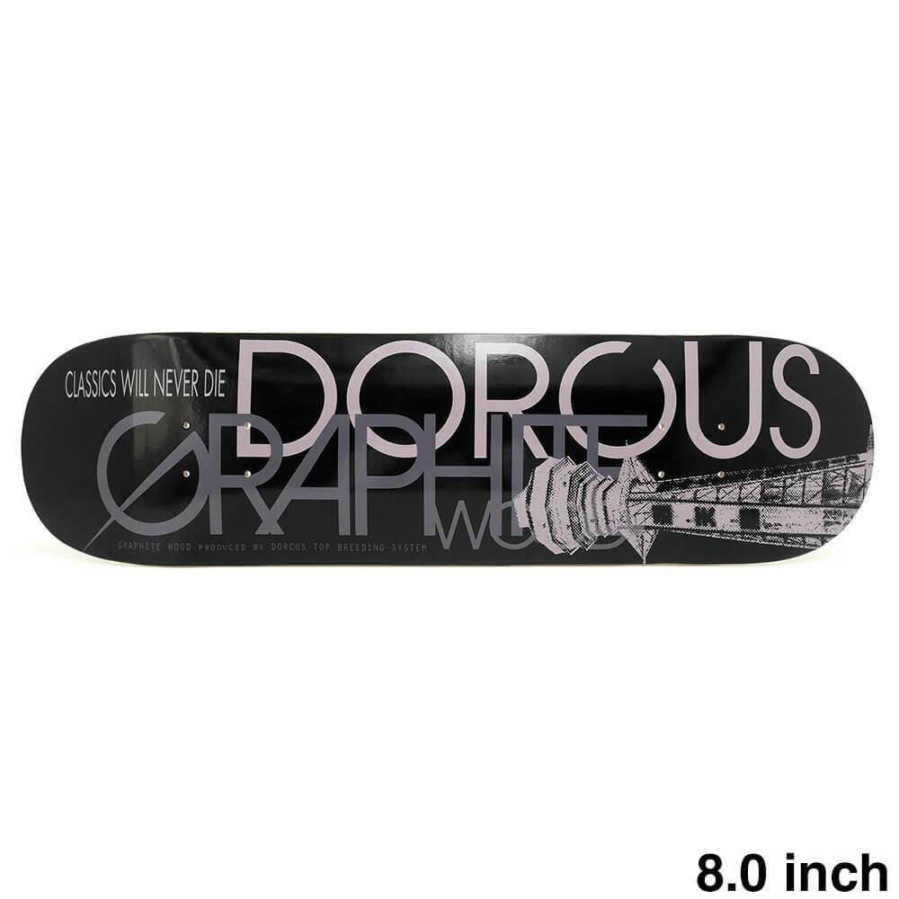 DORCUS DECK ドーカス デッキ TEAM GRAPHITE WOOD OSAKA BLACK 8.0 スケートボード スケボー　1