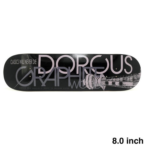 DORCUS DECK ドーカス デッキ TEAM GRAPHITE WOOD OSAKA BLACK 8.0 スケートボード スケボー　1