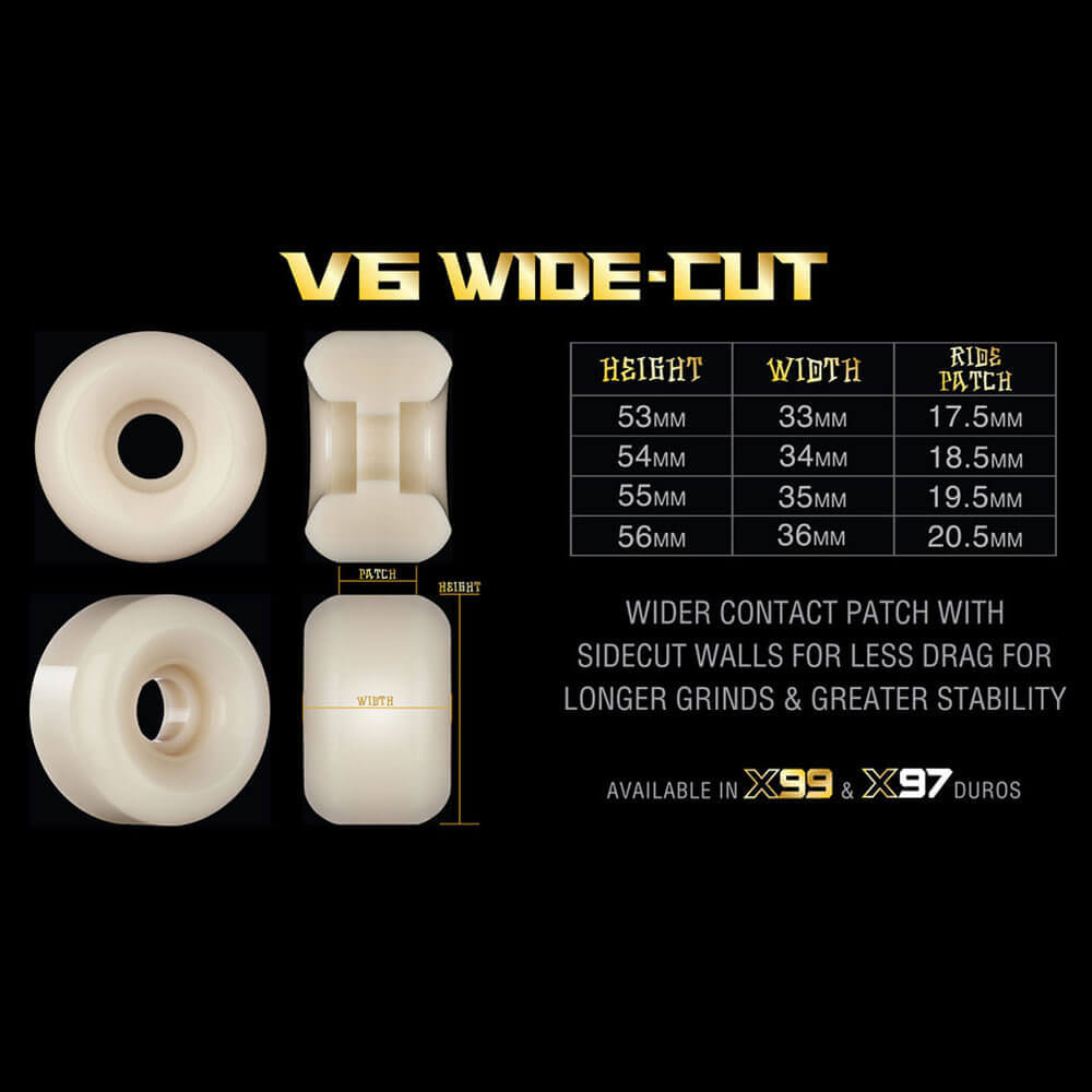 BONES WHEEL ボーンズ ウィール X-FORMULA 99A V6 WIDE-CUT 26 53mm スケートボード スケボー　2