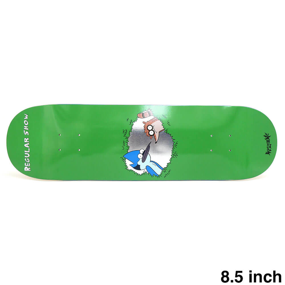 WELCOME DECK ウェルカム デッキ REGULAR SHOW x WELCOME SHRUB GREEN/SILVER FOIL 8.5 スケートボード スケボー 1