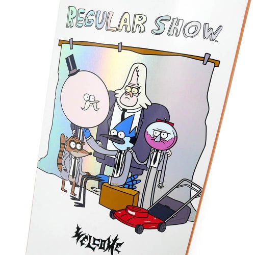 WELCOME DECK ウェルカム デッキ REGULAR SHOW x WELCOME GROUP PORTRAIT WHITE/PRISM FOIL 8.5 スケートボード スケボー 3