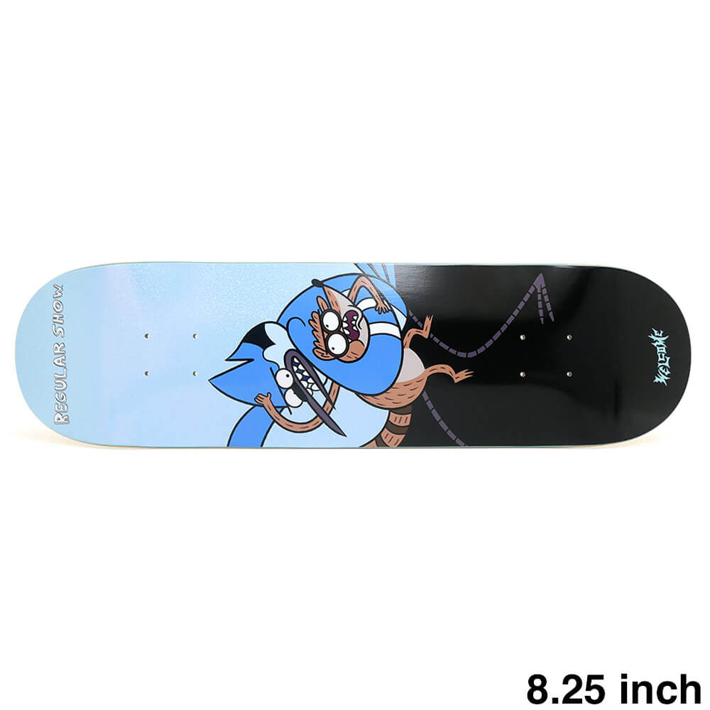 WELCOME DECK ウェルカム デッキ REGULAR SHOW x WELCOME FIGHT BLACK/PRISM FOIL 8.25 スケートボード スケボー 1