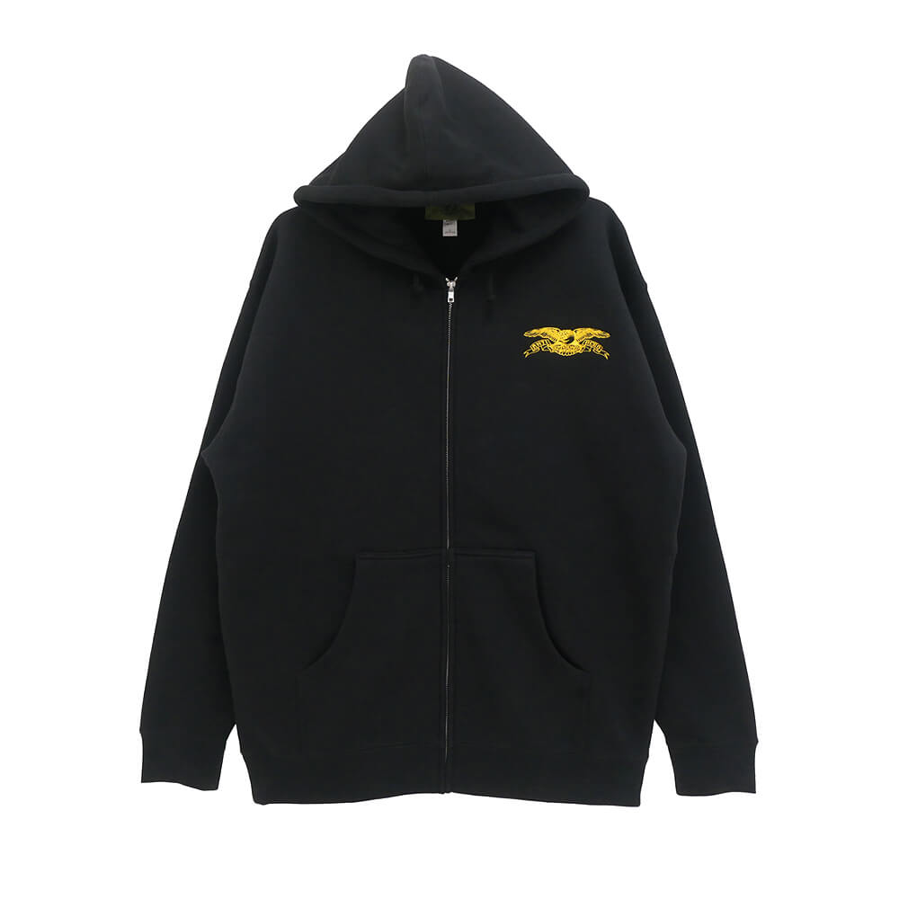  ANTIHERO HOOD アンチヒーロー パーカー BASIC EAGLE EMB ZIP UP BLACK スケートボード スケボー 