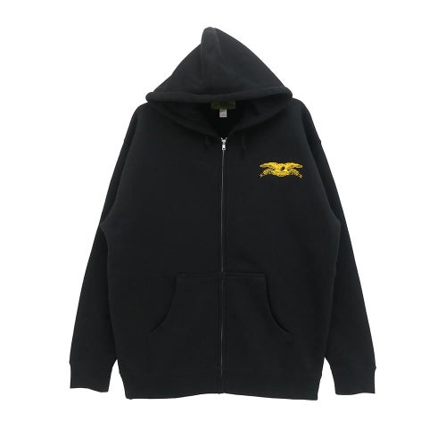  ANTIHERO HOOD アンチヒーロー パーカー BASIC EAGLE EMB ZIP UP BLACK スケートボード スケボー 