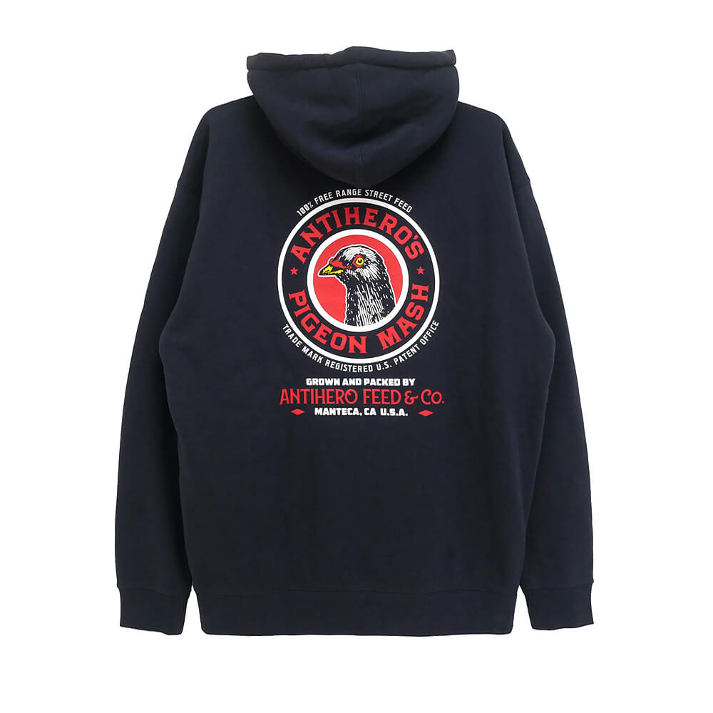 ANTIHERO HOOD アンチヒーロー パーカー PIGEON MASH NAVY スケートボード スケボー 