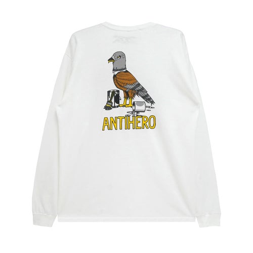ANTIHERO LONG SLEEVE アンチヒーロー ロングスリーブTシャツ RANEY FIRST WHITE スケートボード スケボー 