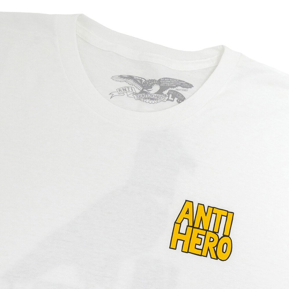 ANTIHERO LONG SLEEVE アンチヒーロー ロングスリーブTシャツ RANEY FIRST WHITE スケートボード スケボー 2