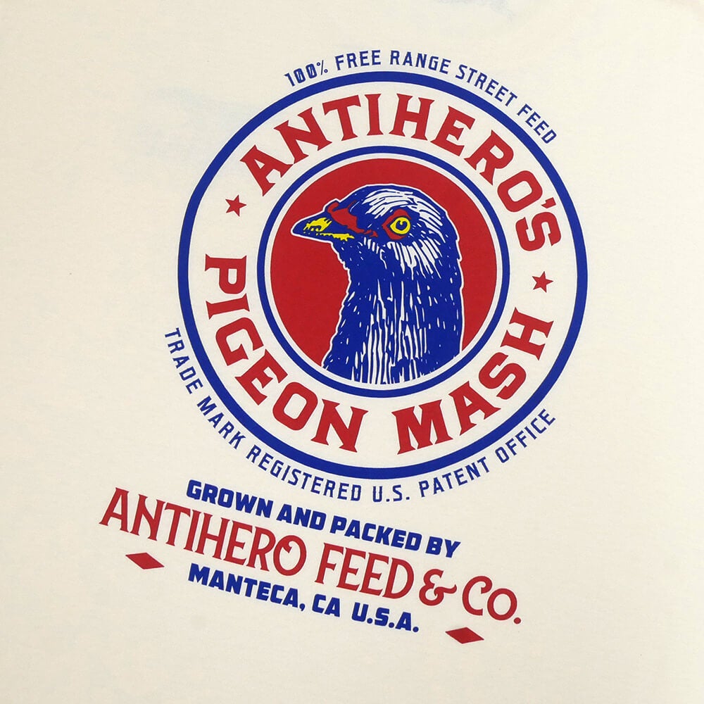 ANTIHERO T-SHIRT アンチヒーロー Tシャツ PIGEON MASH 2 POCKET NATURAL スケートボード スケボー 4