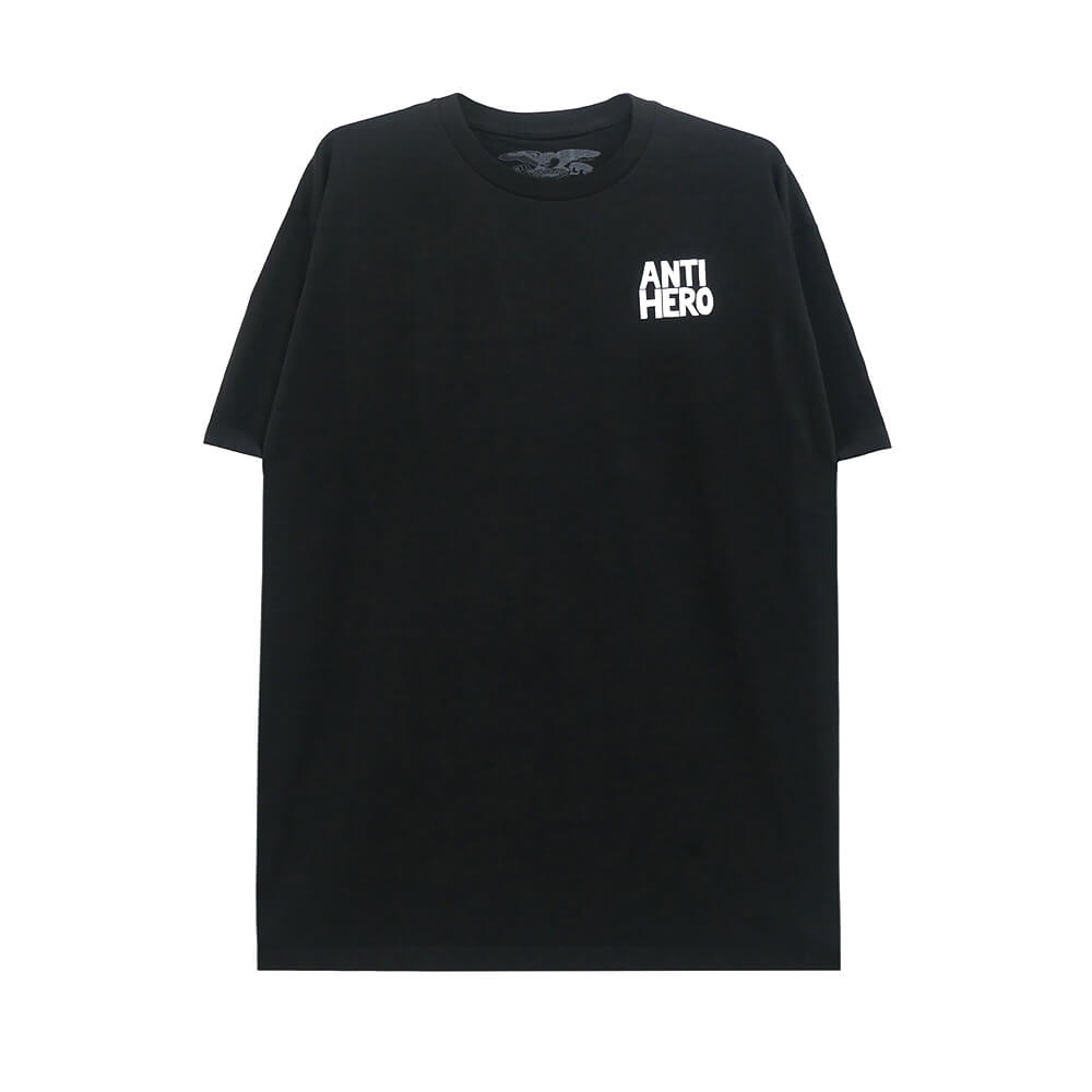 ANTIHERO T-SHIRT アンチヒーロー Tシャツ BA FIRST RINGSPAN BLACK スケートボード スケボー 1