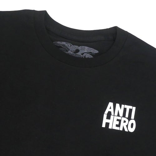 ANTIHERO T-SHIRT アンチヒーロー Tシャツ BA FIRST RINGSPAN BLACK スケートボード スケボー 2