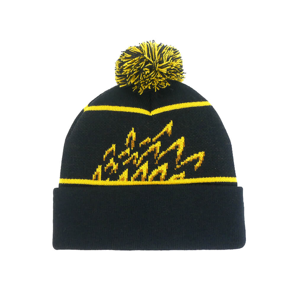 ANTIHERO KNITCAP アンチヒーロー ニットキャップ EAGLE POM BEANIE BLACK/YELLOW スケートボード スケボー 2