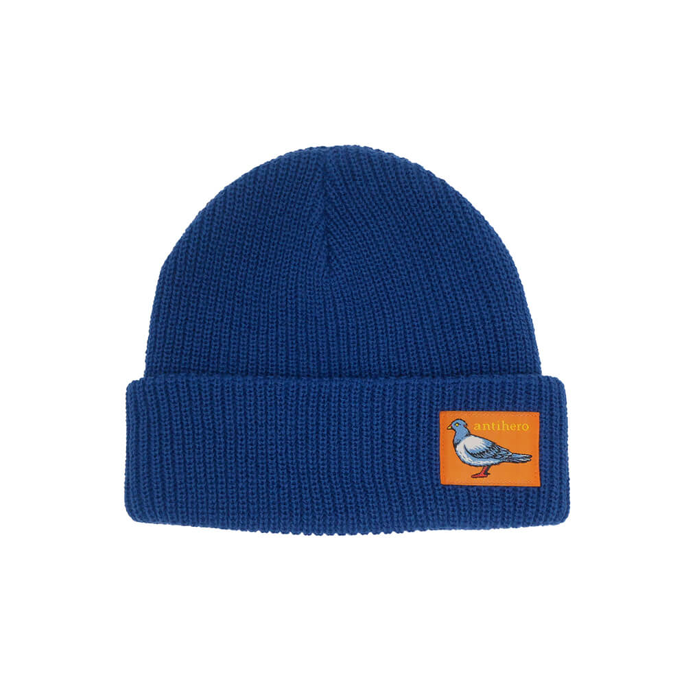 ANTIHERO KNITCAP アンチヒーロー ニットキャップ LIL PIGEON LABEL BEANIE NAVY/ORANGE スケートボード スケボー 
